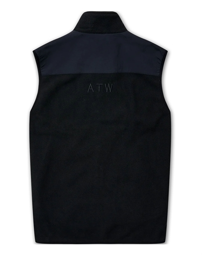 Halo - Blocked Fleece Vest - Black